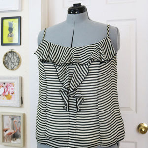 Pure Energy - Striped Ruffled Tank Top